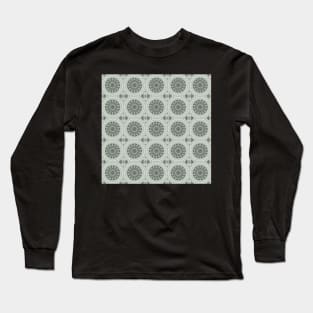 Orchid Mezzotint Intaglio Kaleidoscope pattern 6 Long Sleeve T-Shirt